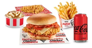 Kentucky Chicken Sandwich Chizza Megabox + Ke Tira