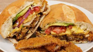 Torta de milanesa de cerdo