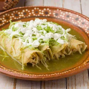 Combo Enchiladas Verdes (4 piezas) + Postre GRATIS
