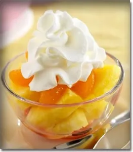 Duraznos con crema