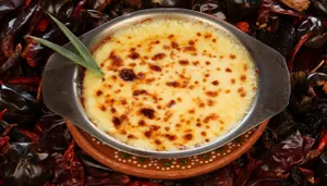 Queso fundido con jamón