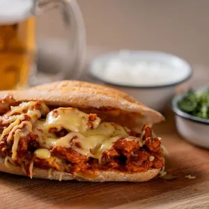 Torta combinada con queso.