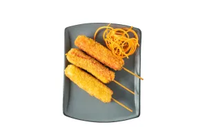 Kushiage Ebi Especial de camarón con queso Philadelphia (3pzas)