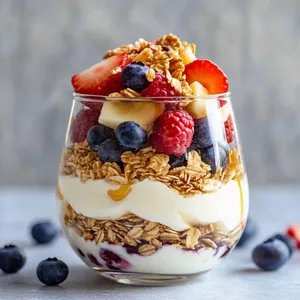 Parfait de fruta y granola